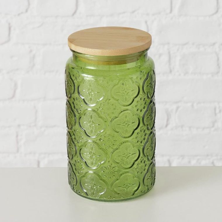 Boltze, słoik z bambusowym wieczkiem, Imola, 1000 ml