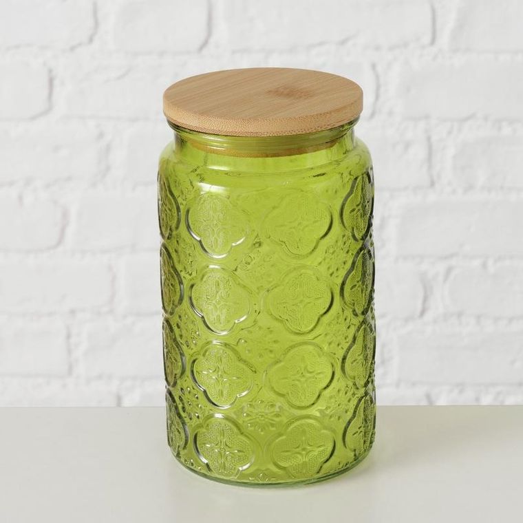 Boltze, słoik z bambusowym wieczkiem, Imola, 1000 ml