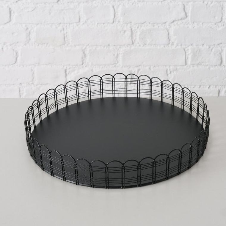 Boltze, Weiry, metalowe tace, średnica 25-31 cm, 2 szt.