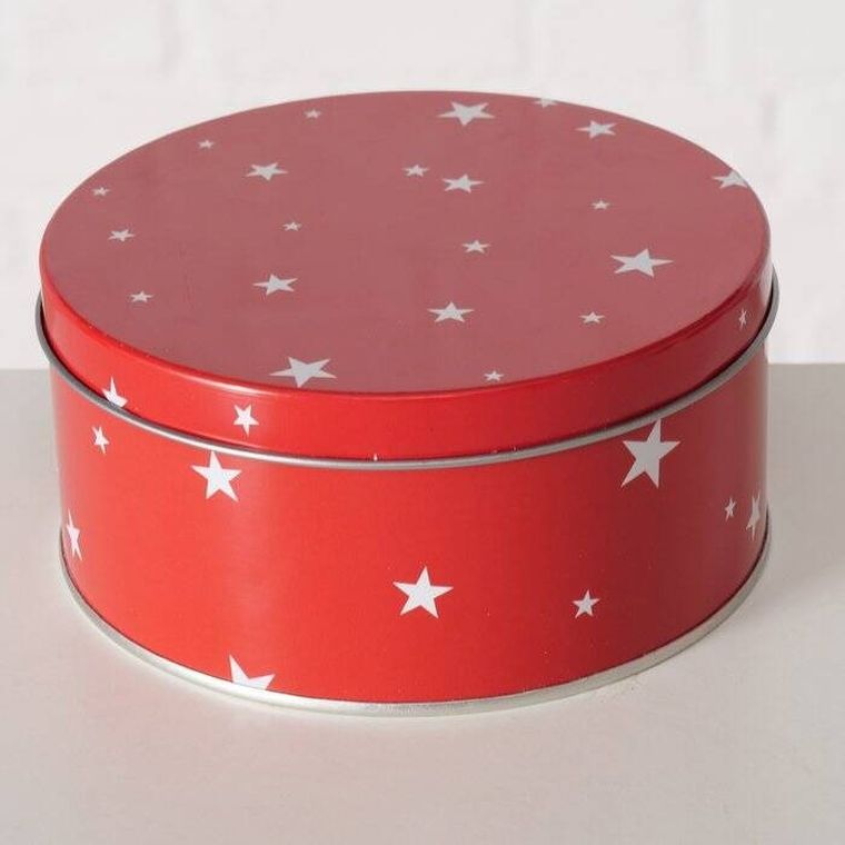 Boltze Xmas, Sterny, zestaw trzech puszek do przechowywania, średnica 13,5-20 cm