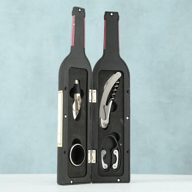 Boltze, zestaw akcesoriów do wina, 5 szt., stal nierdzewna