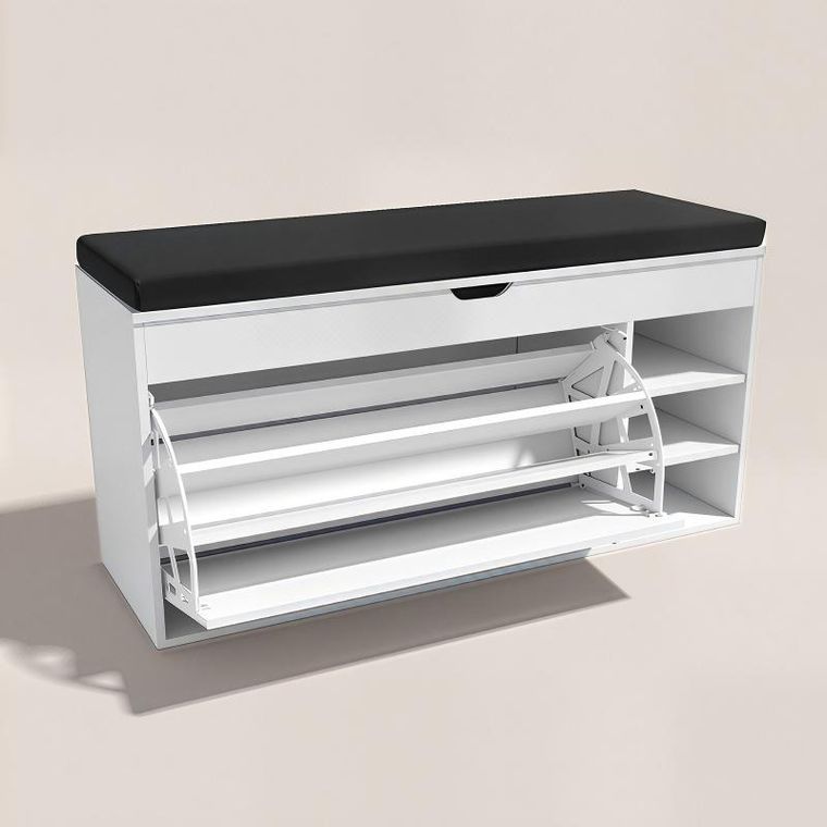 Boximo, Gradia, szafka na buty z siedziskiem i wysuwanymi półkami, 100-34-50 cm