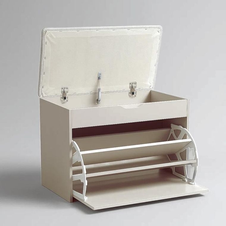 Boximo, Vault, szafka na buty z siedziskiem i wysuwanymi półkami, 57-30-53 cm