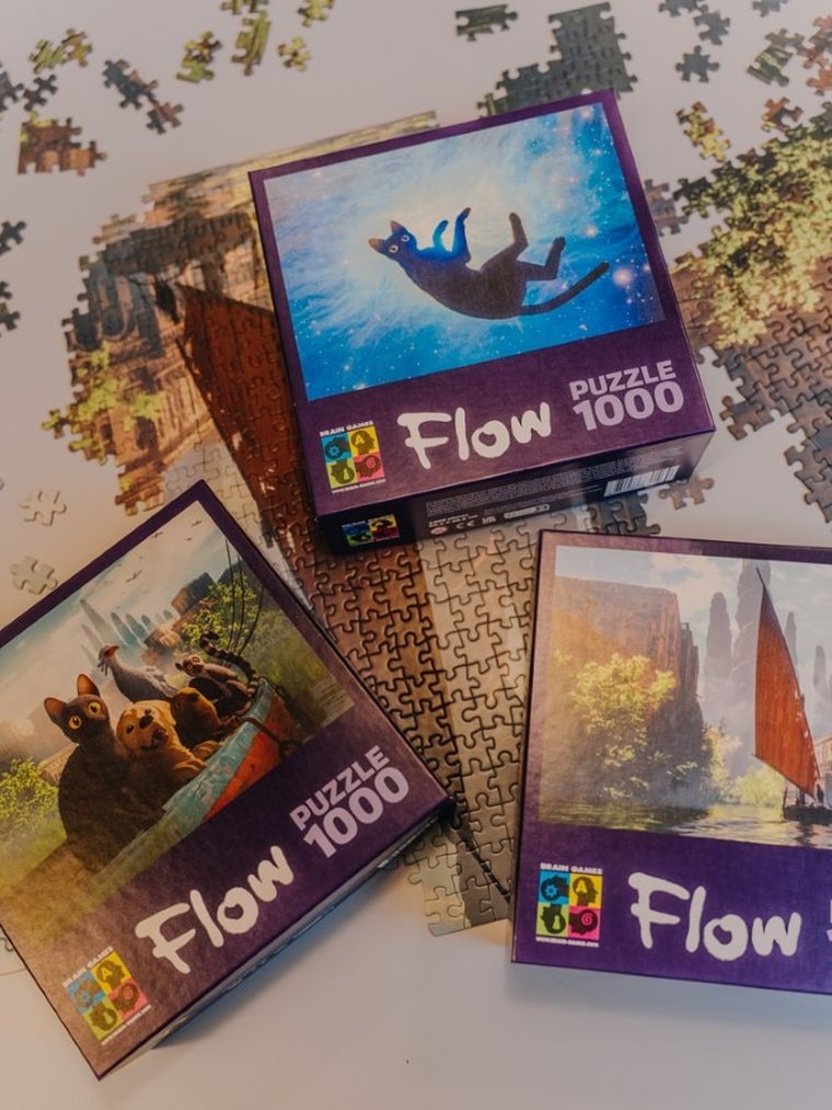 Brain Games, Flow, Movie Characters, puzzle, 1000 elementów