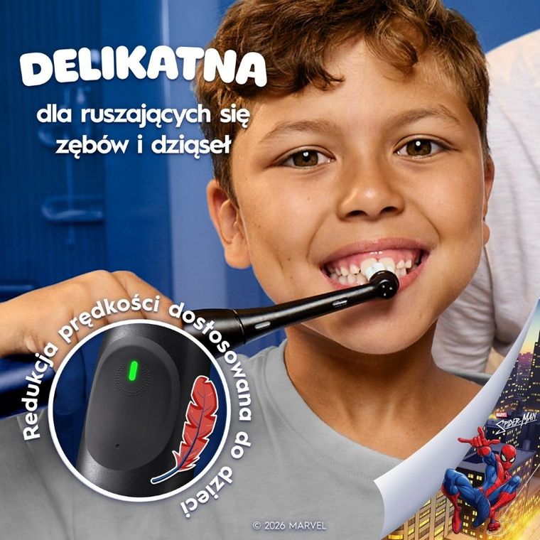 Braun, Oral-B, Spider-Man, iO2 Kids, szczoteczka akumulatorowa dla dzieci