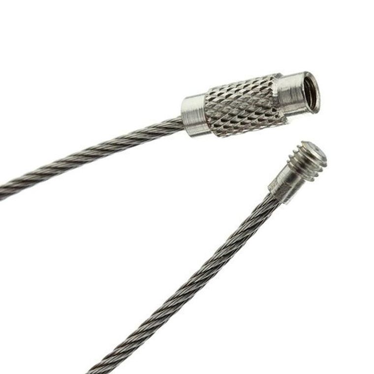 Brelok, stalowa linka, 5 szt.