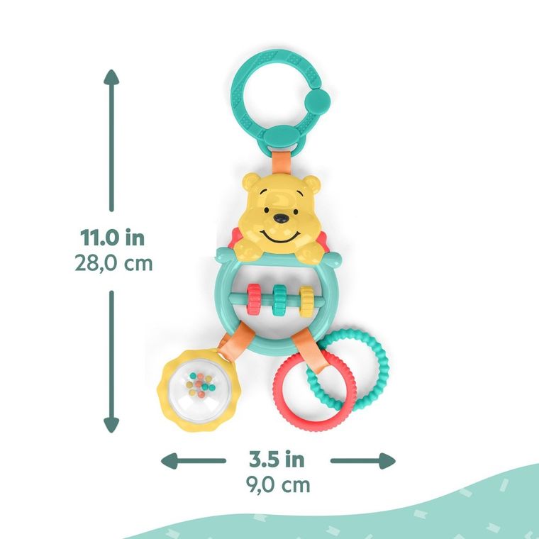 Bright Starts, Kubuś Puchatek, Busy Bear, zawieszka z zabawką aktywizującą, 0m+