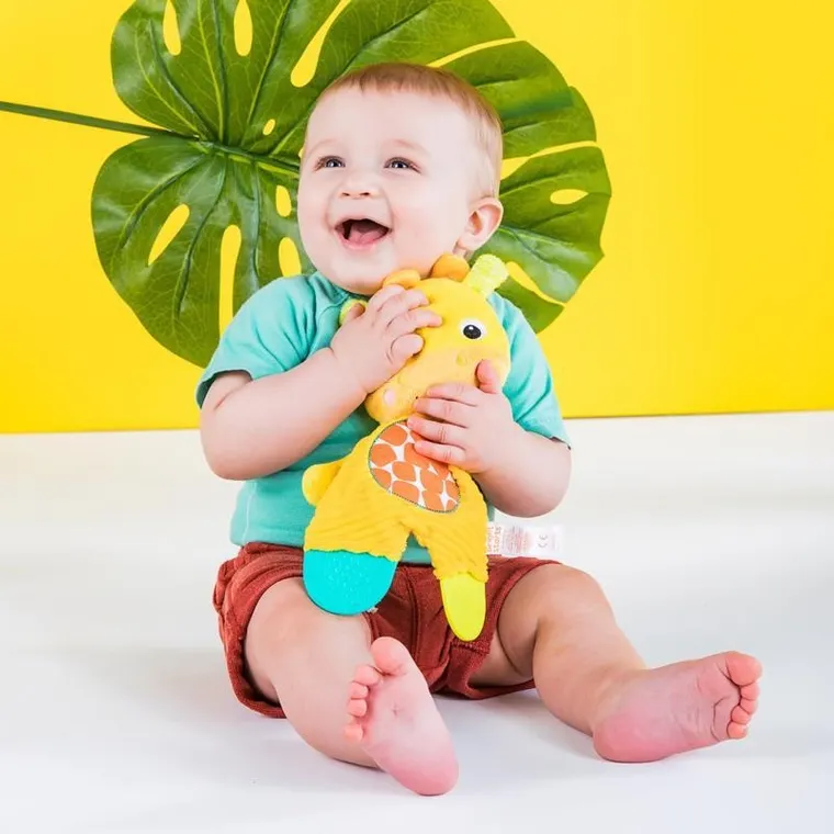Bright Starts, Żyrafa, pluszowy gryzak, sensoryczna przytulanka