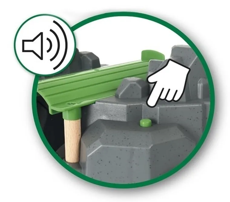 Brio World, Tunel fórski z dźwigiem, zabawka drewniana