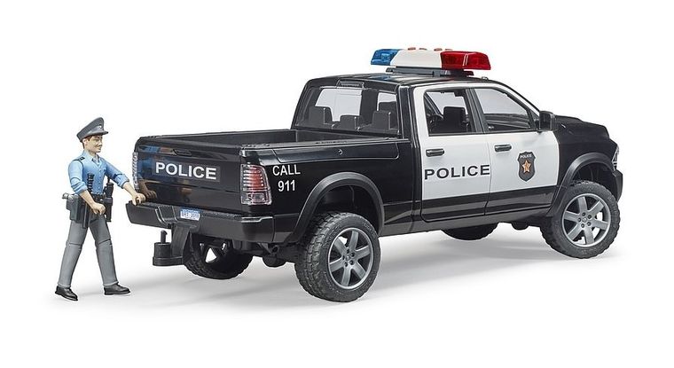 Bruder, Dodge RAM 2500, pojazd policyjny + figurka, 1:16