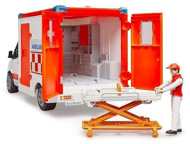Bruder, Mercedes-Benz Sprinter Ambulans, pojazd z figurką i modułem