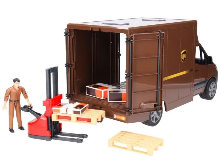 Bruder, Mercedes-Benz Sprinter UPS, pojazd z kierowcą i akcesoriami