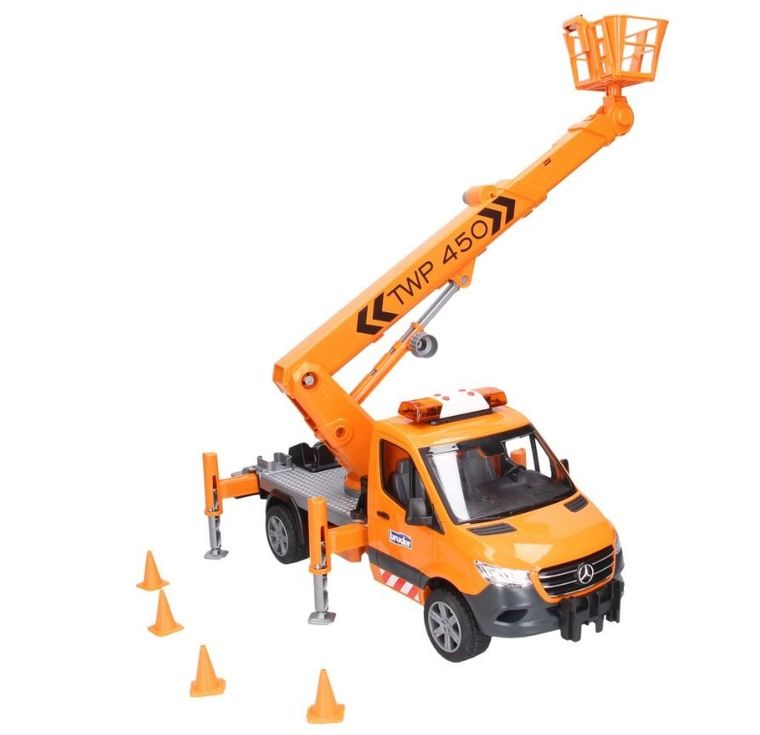 Bruder, Mercedes Benz Sprinter z podnośnikiem koszowym, pojazd