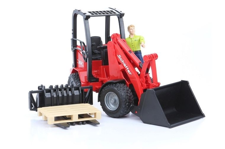 Bruder, Schaffer Hoflader, ładowarka z figurką