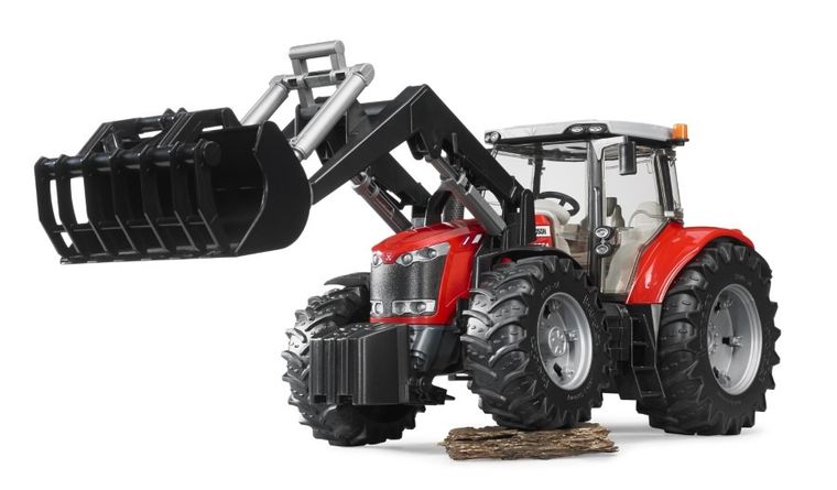 Bruder, Traktor Massey Ferguson 7600 z ładowaczem, pojazd rolniczy