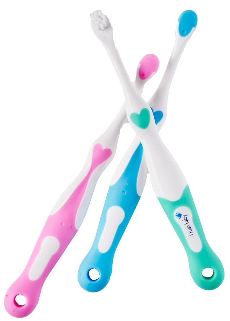 Brush-Baby, FirstBrush, szczoteczka manualna dla dzieci, 0-18m, 2 szt.
