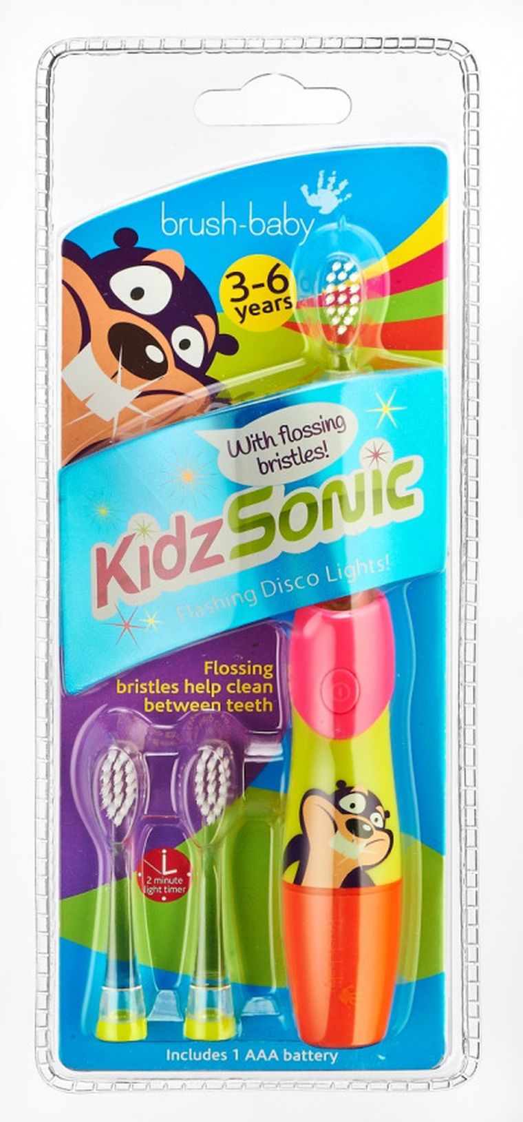 Brush-Baby, KidzSonic, szczotka soniczna, 3-6 lat