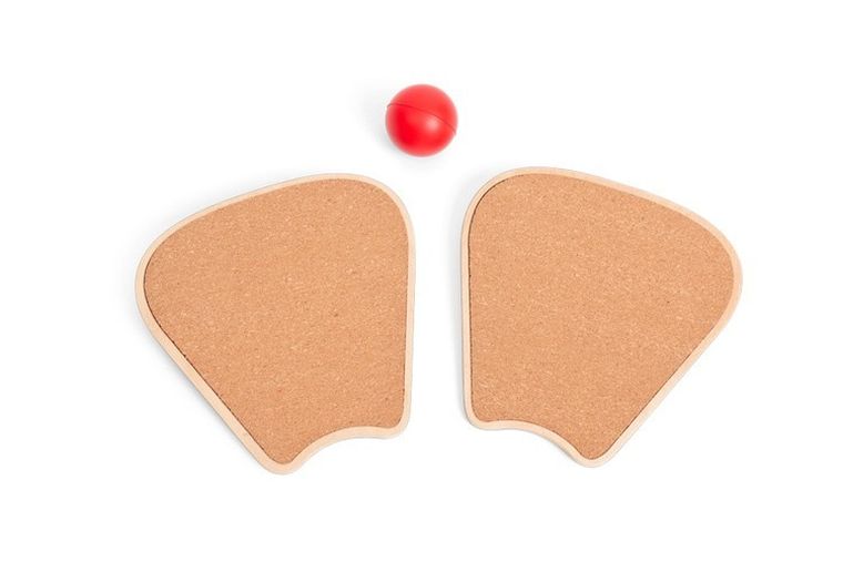 BS Toys, rakietki do padla, drewniane, gra zręcznościowa