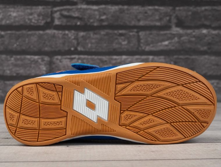 Buty piłkarskie dziecięce, halowe, niebieskie, Lotto