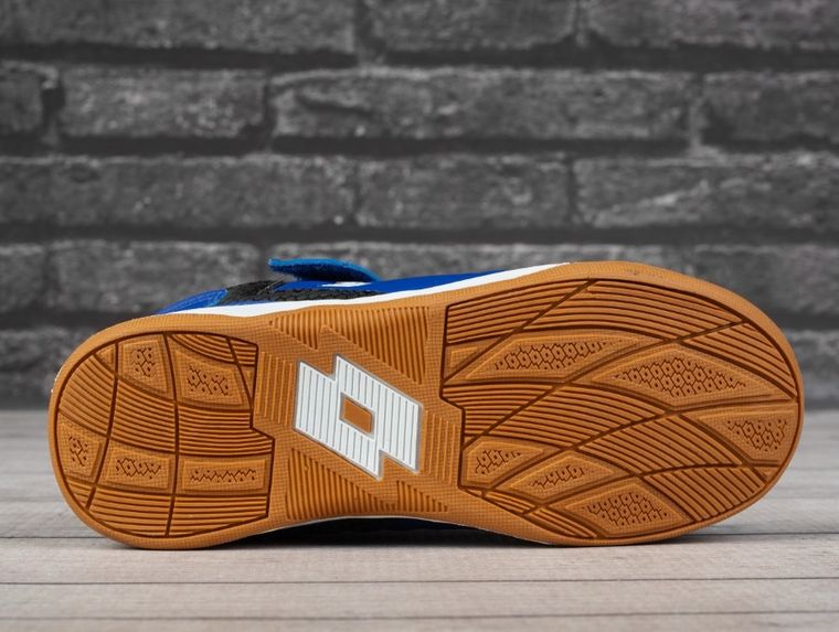 Buty piłkarskie dziecięce, halowe, niebieskie, Lotto Dasher K