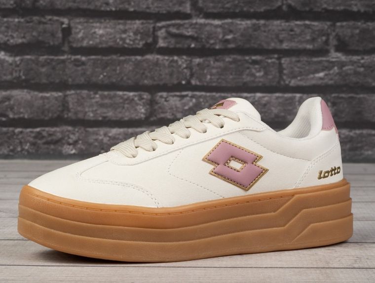 Buty sportowe damskie, beżowe, Lotto Stacky RB