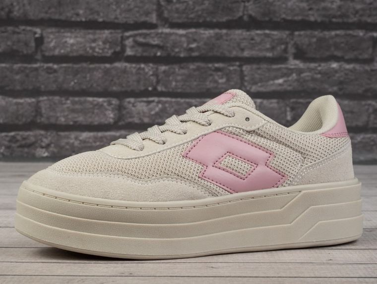 Buty sportowe damskie, beżowe, Lotto Staliot