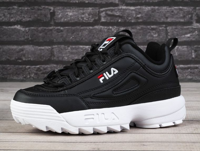 Buty sportowe damskie, czarne, Fila Disruptor