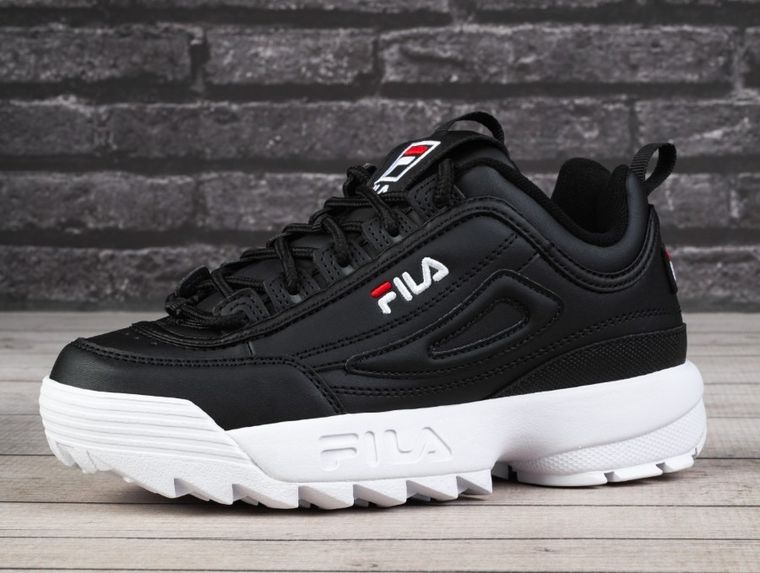 Buty sportowe damskie, czarne, Fila Disruptor