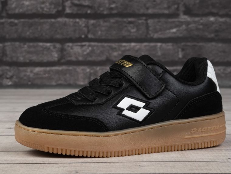 Buty sportowe dziecięce, czarne, Lotto Makera