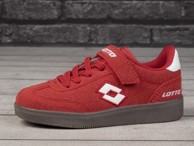 Buty sportowe dziecięce, czerwone, Lotto Vintal SC K