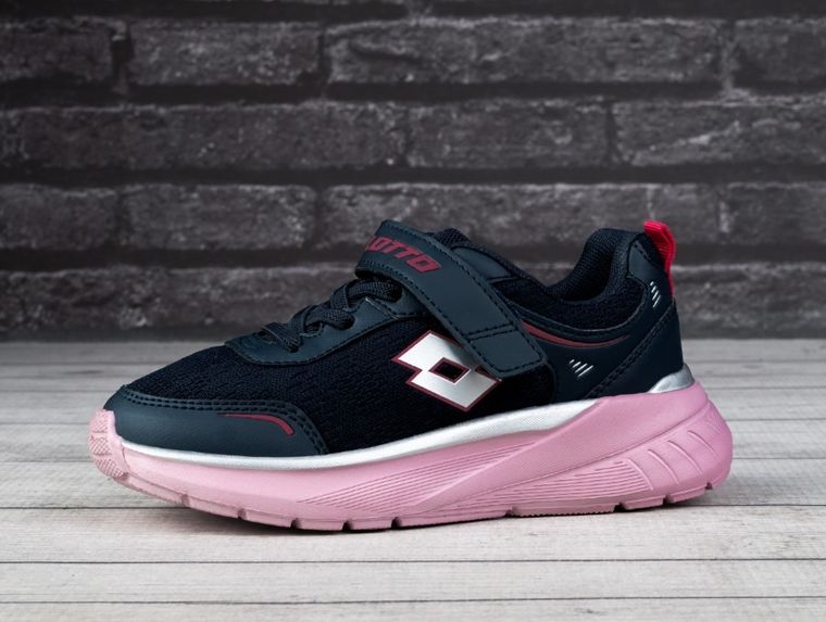 Buty sportowe dziecięce, granatowe, Lotto Exertiv