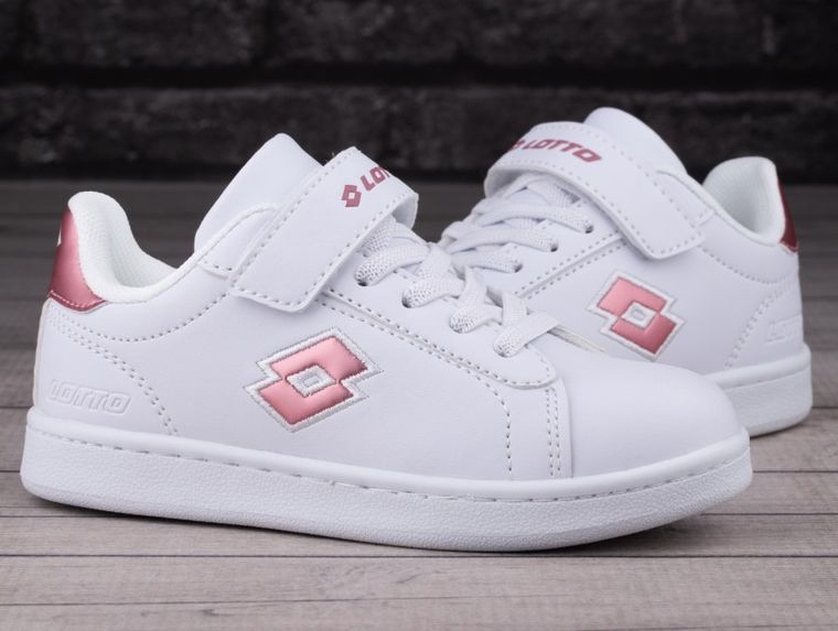 Buty sportowe dziewczęce, białe, Lotto Dampolis GC K