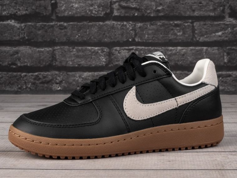 Buty sportowe męskie, skórzane, czarne, Nike Field General 82