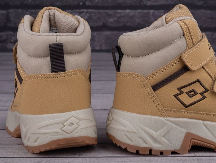 Buty zimowe dziecięce, ocieplane, brązowe, Lotto