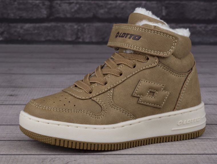 Buty zimowe dziecięce, ocieplane, brązowe, Lotto Paliot Fur K