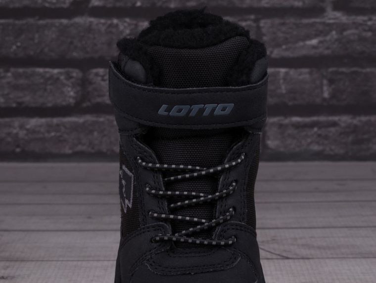 Buty zimowe dziecięce, ocieplane, czarne, Lotto