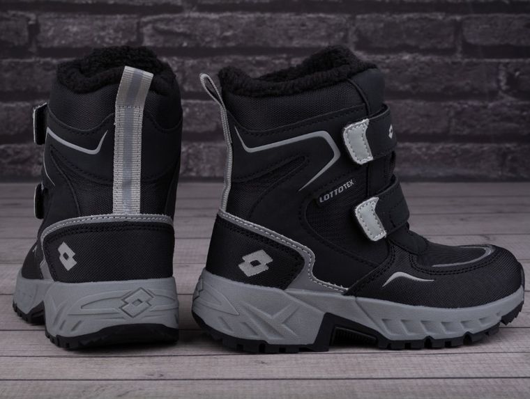 Buty zimowe dziecięce, ocieplane, czarne, Lotto