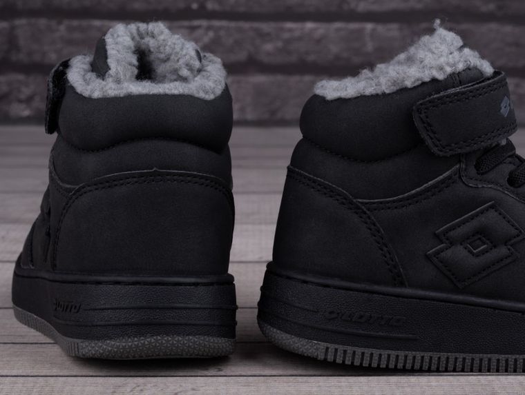 Buty zimowe dziecięce, ocieplane, czarne, Lotto