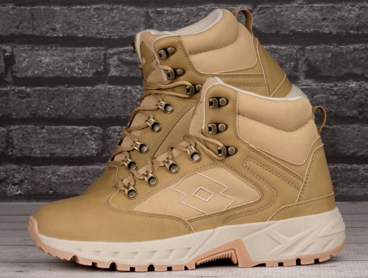 Buty zimowe męskie, brązowe, Lotto Woodlark Mid Wheat