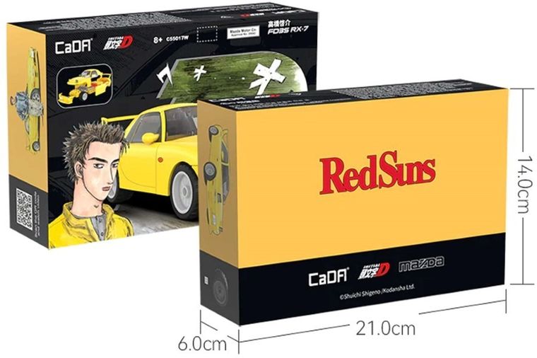 Cada, Mazda RX-7 FD3S Initial D, klocki konstrukcyjne, pojazd, 66 elementów, 1:35