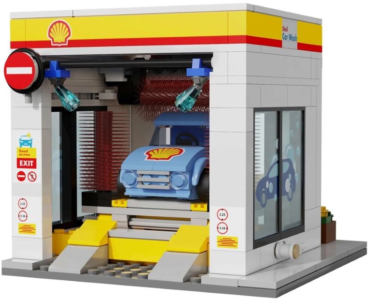 Cada, Shell, Myjnia samochodowa, klocki konstrukcyjne, 294 elementy