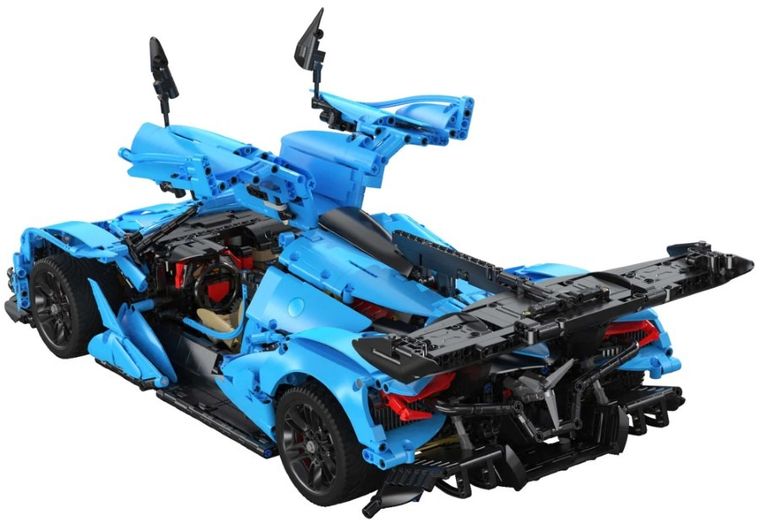 Cada, V12 Hypercar, pojazd wyścigowy, niebieski, 1:8, 60 cm, 3865 elementów