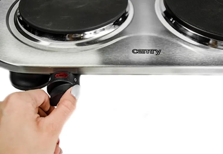 Camry, kuchenka elektryczna dwupalnikowa, 2500W, CR 6511