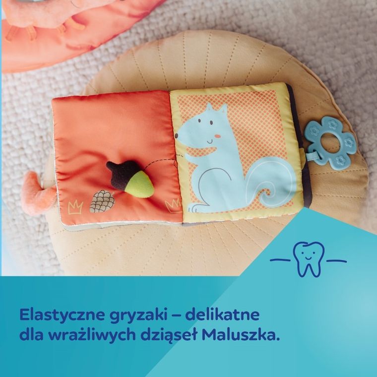 Canpol babies, Fox, pluszowa książeczka edukacyjna