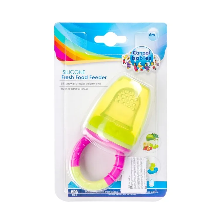 Canpol babies, gryzak, silikonowa siateczka do karmienia, żółty