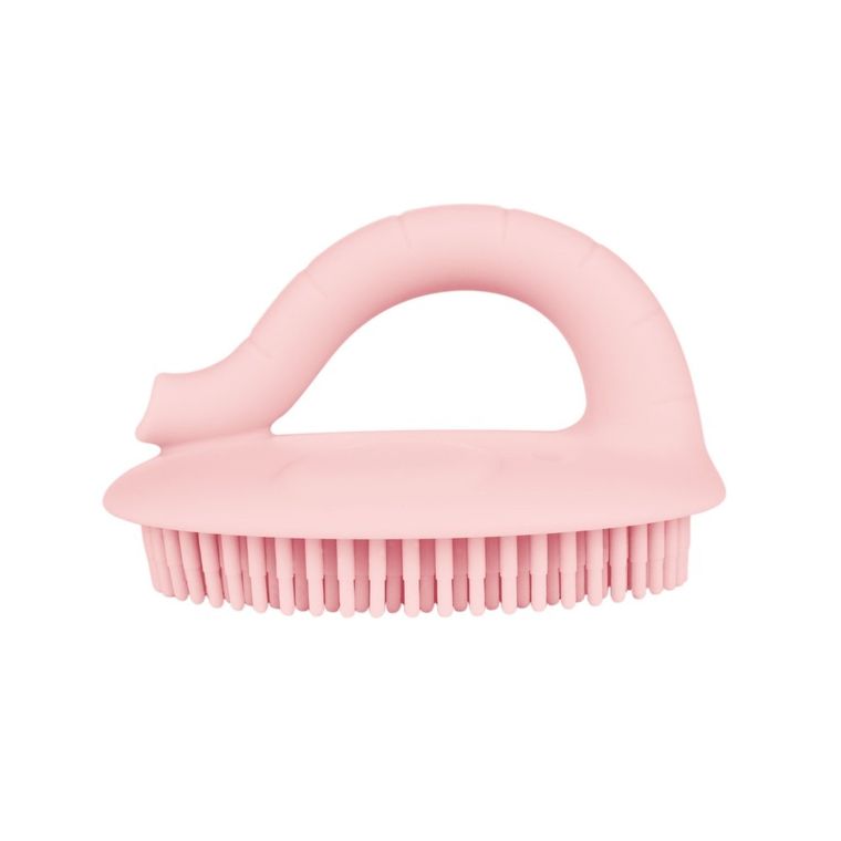 Canpol babies, myjka silikonowa do kąpieli, różowa