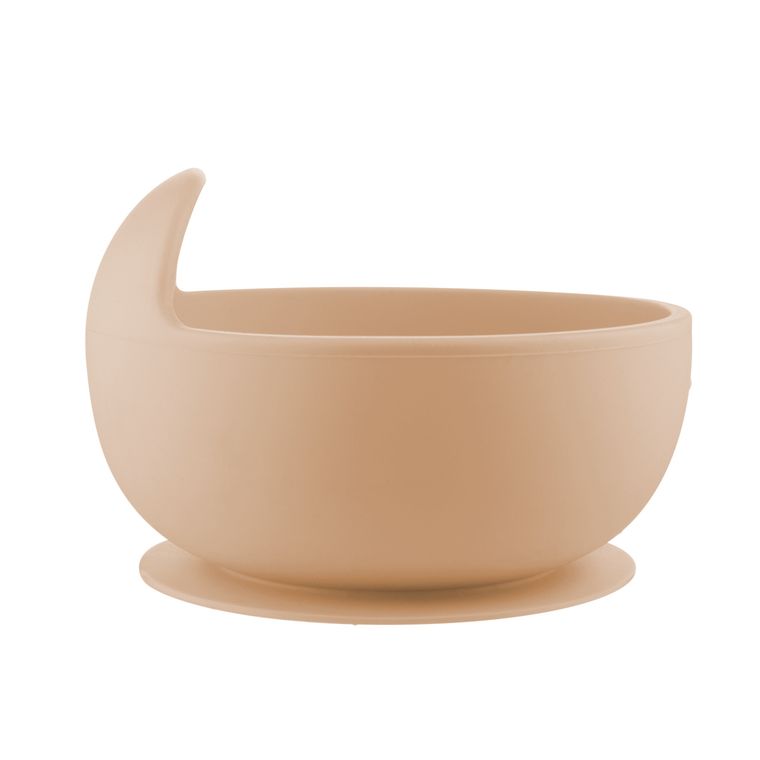 Canpol babies, silikonowa miseczka z przyssawką, beige, 330 ml