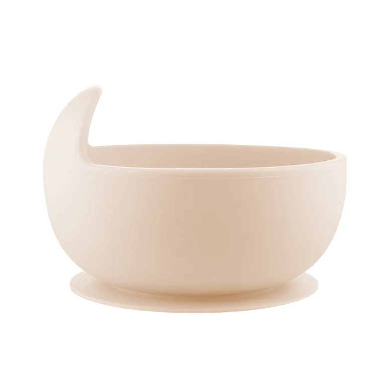 Canpol babies, silikonowa miseczka z przyssawką, creme, 330 ml