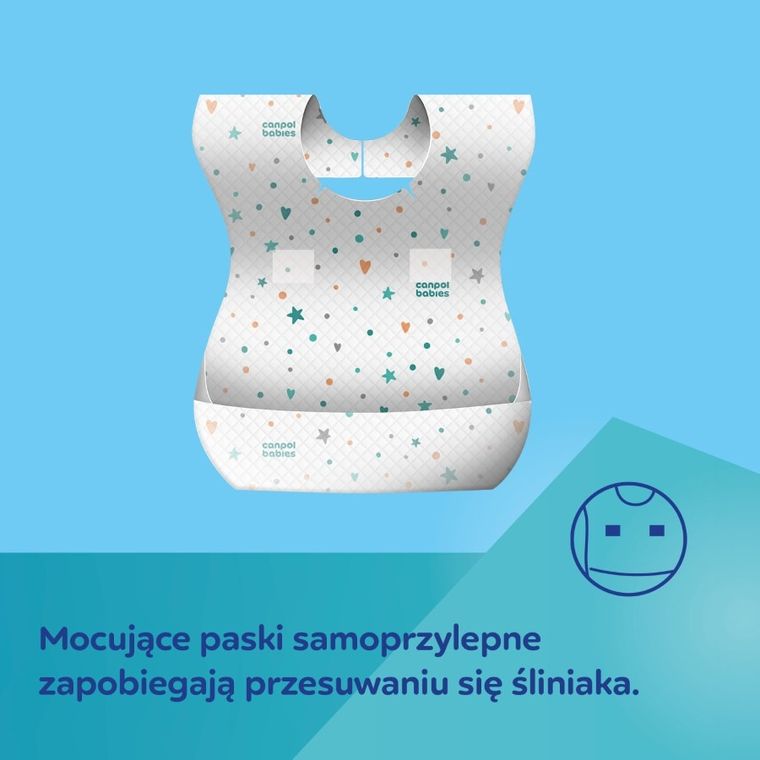 Canpol babies, śliniaki jednorazowe z kieszonką, wodoodporne, 10 szt.