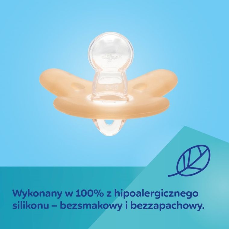 Canpol babies, smoczek silikonowy, symetryczny, orange, 6-12m